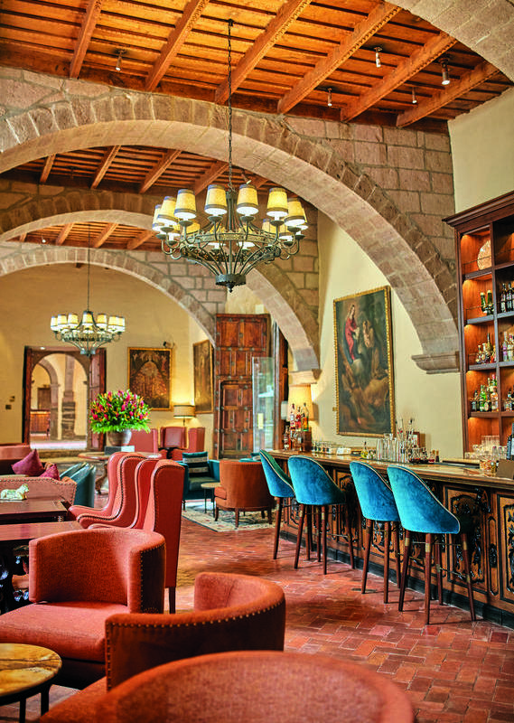 The hotel bar in Belmond Hotel Monasterio, Peru