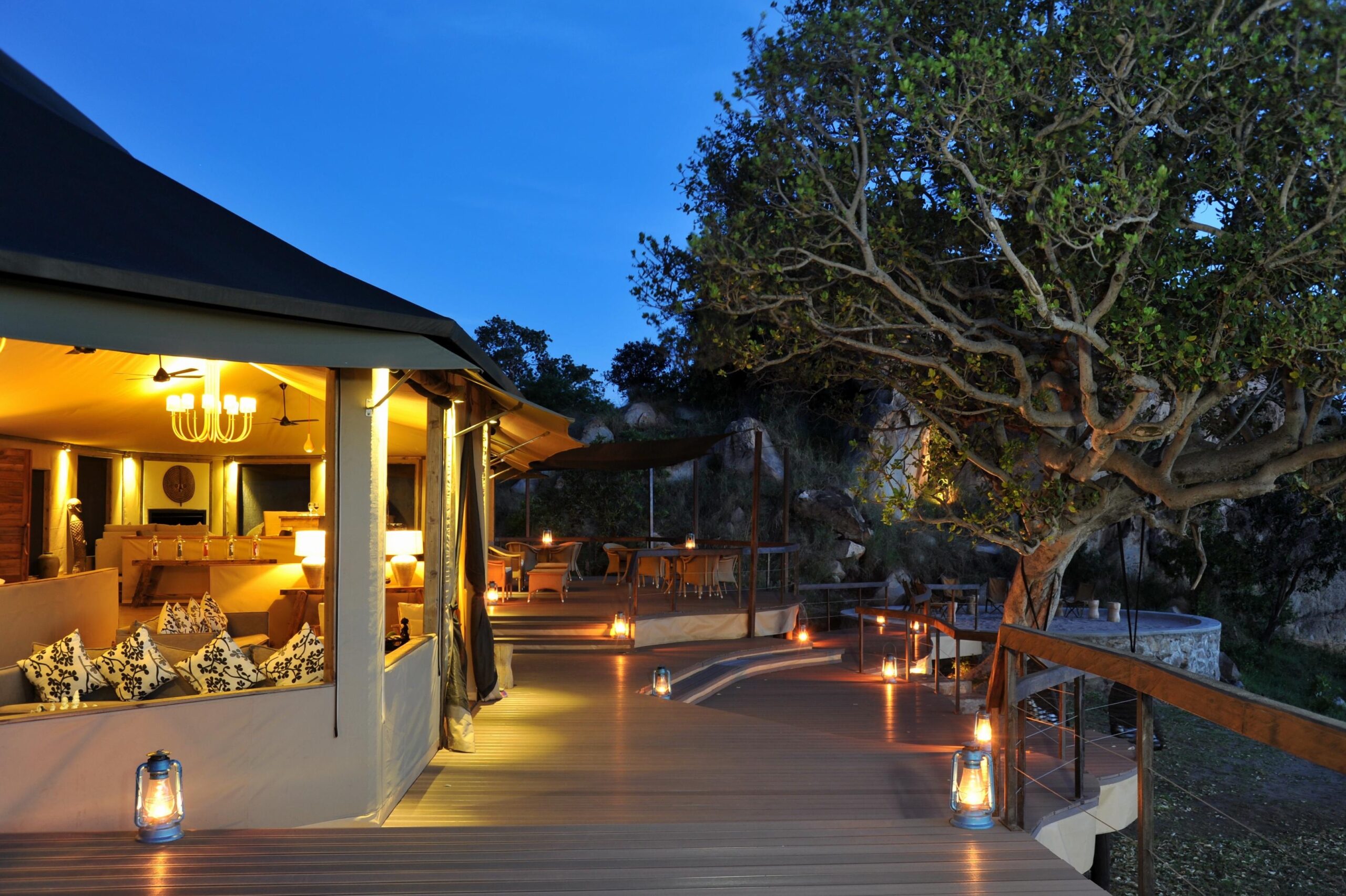 Lemala Kuria Hills Lodge Exterior view of the terrace