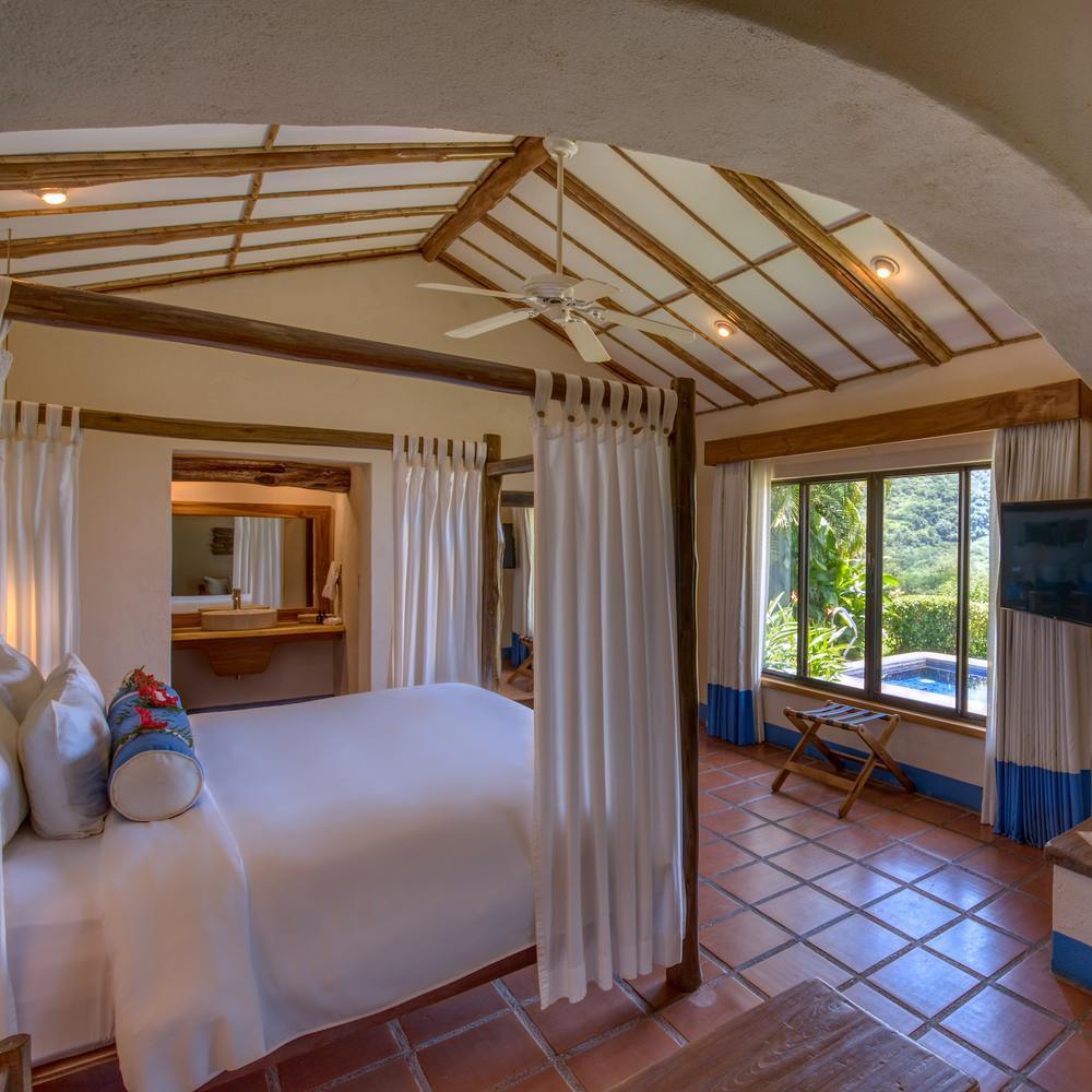 Guest bedroom at Hotel Punta Islita, Costa Rica