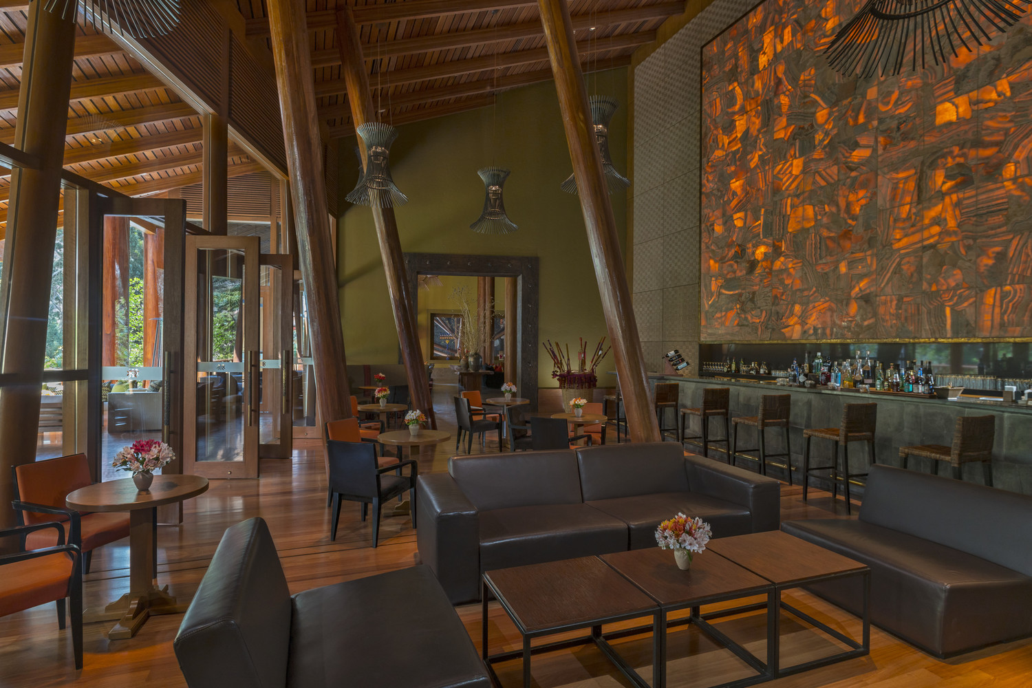 The hotel bar at Tambo del Inka, Peru
