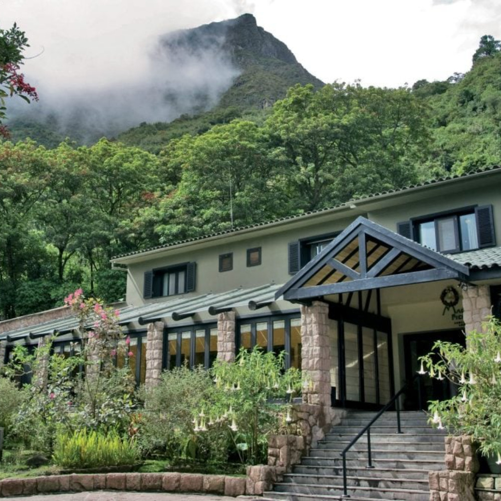 Front entrance to the Sanctuary Lodge, Machu Picchu, Peru