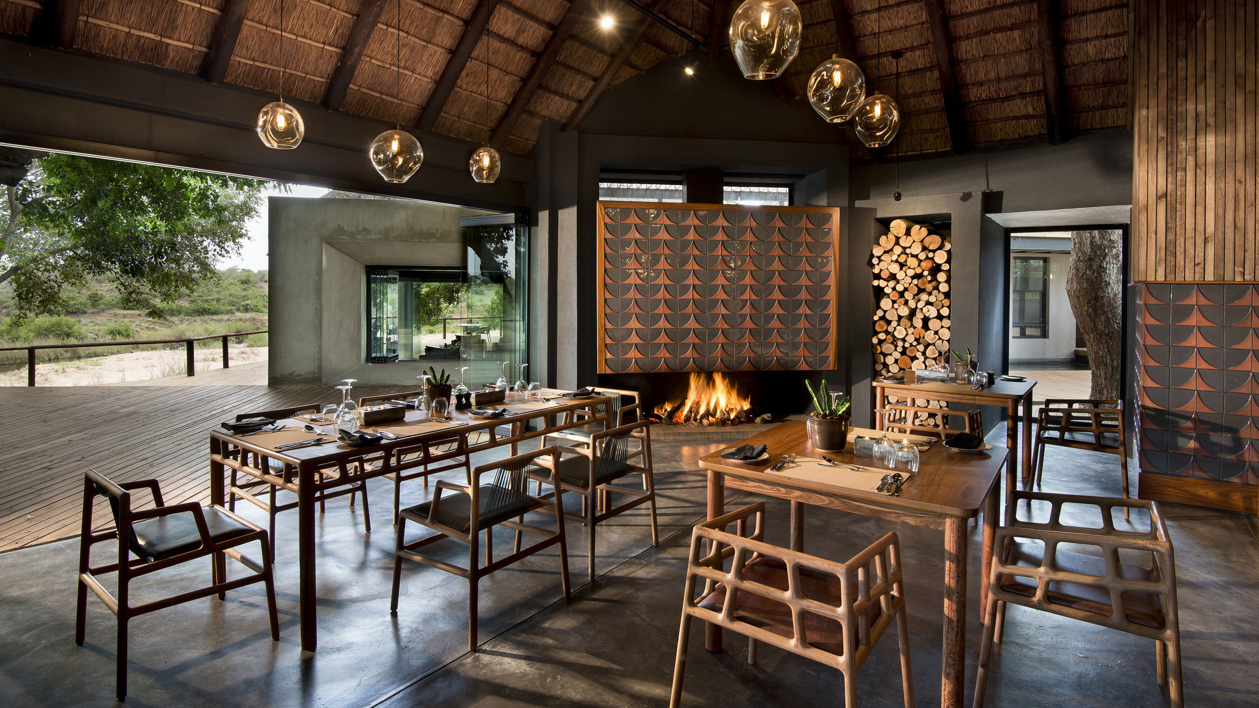 Lion Sands Ivory Lodge, Sabi Sands, South Africa, kitchen dining room