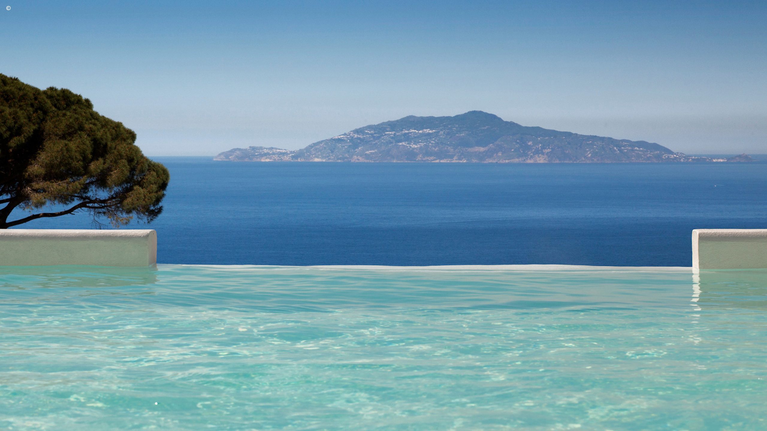 Capri Palace views from the pool