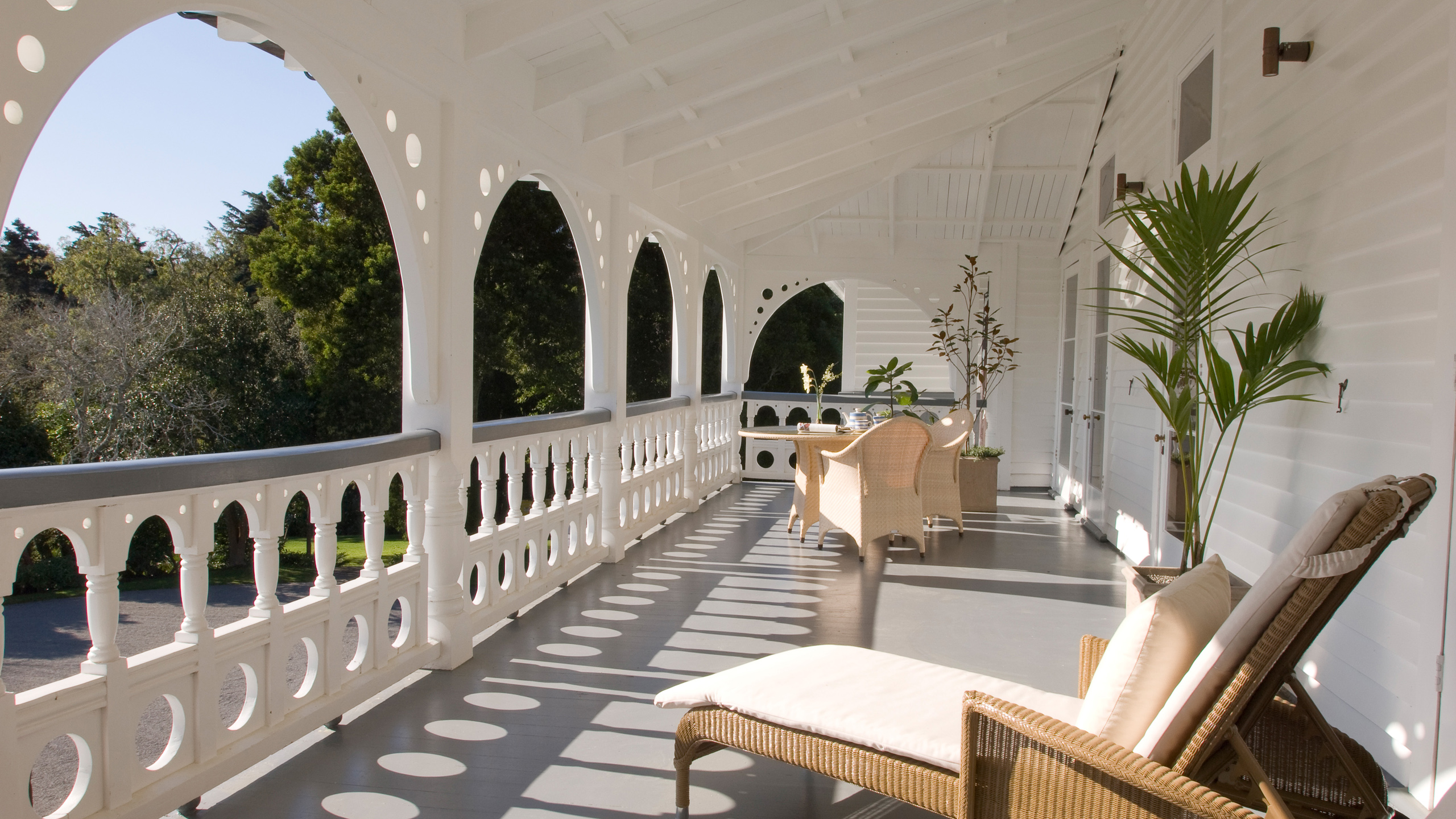 Veranda at Otahuna, Christchurch, New Zealand