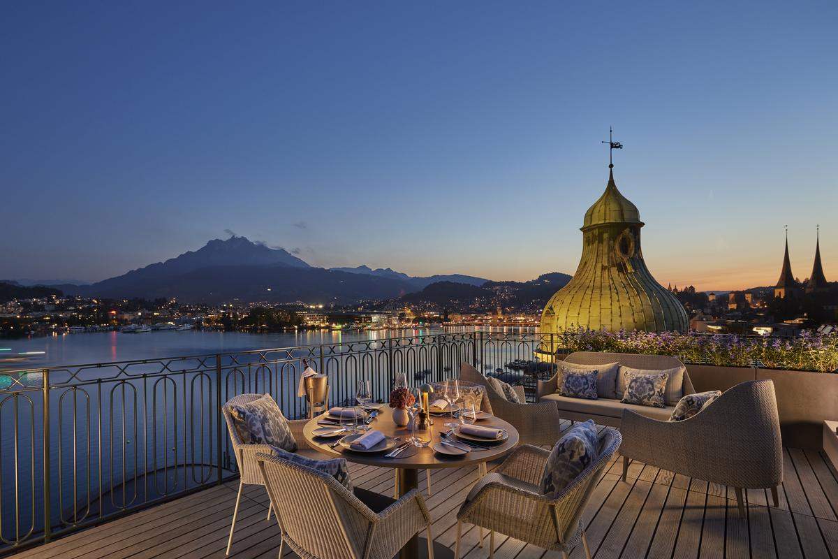 Mandarin Oriental Palace Luzern rooftop suite