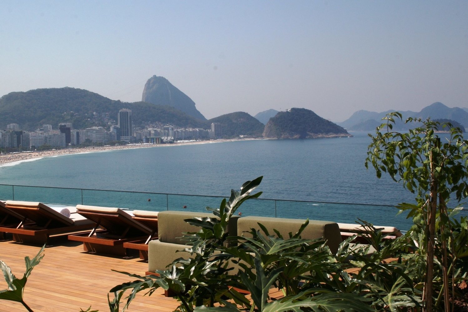 Rooftop views over Copacabana Beach at Emiliano Rio de Janeiro