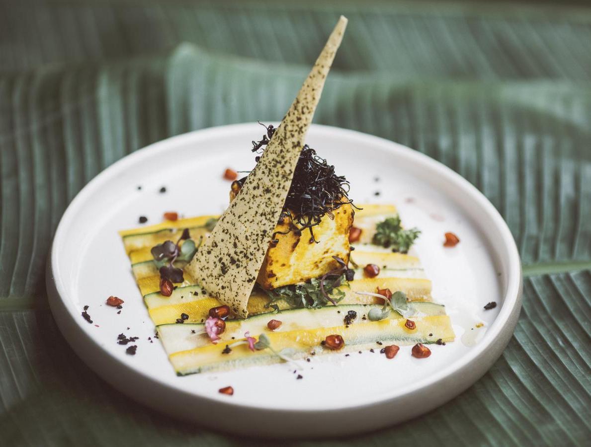 An artful dish at Six Senses Fort Barwara.