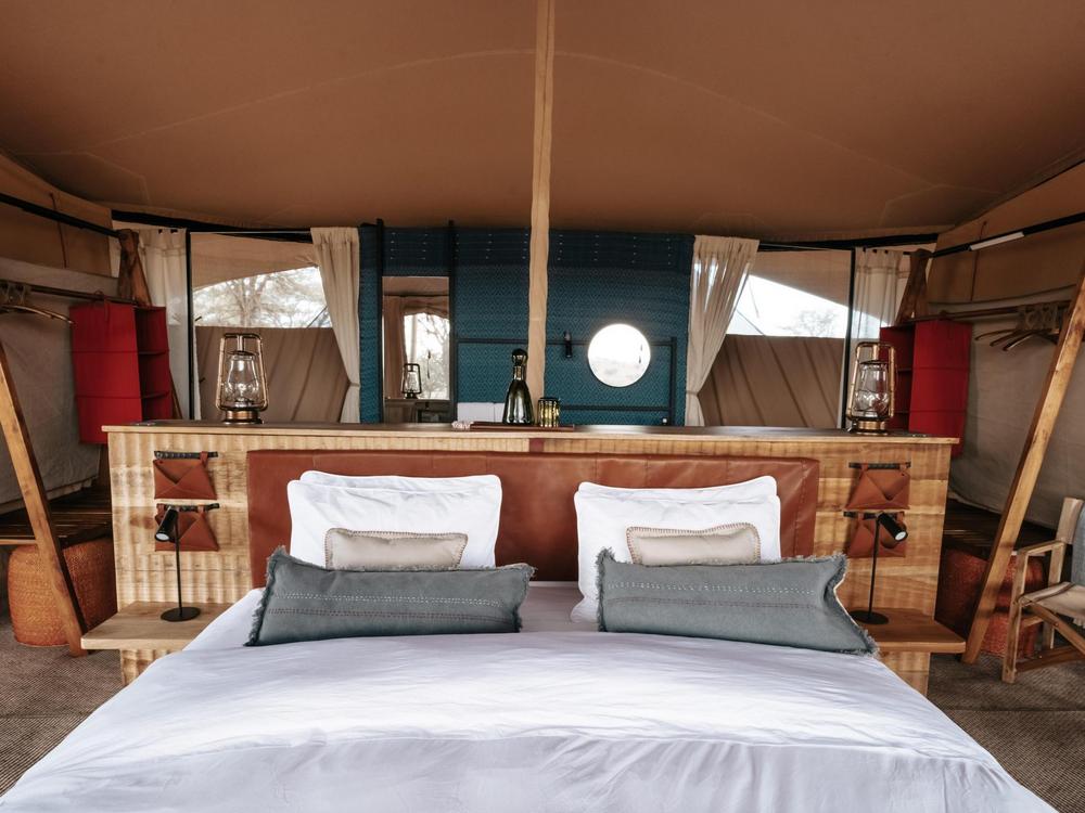 Usawa camp bedroom area with beautiful decor