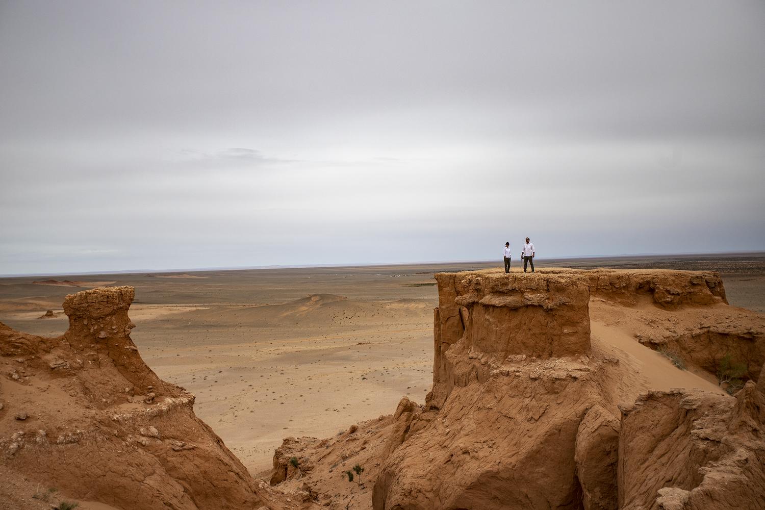 The flaming cliffs, near Three Camel Lodge in the Gobi Desert, Mongolia