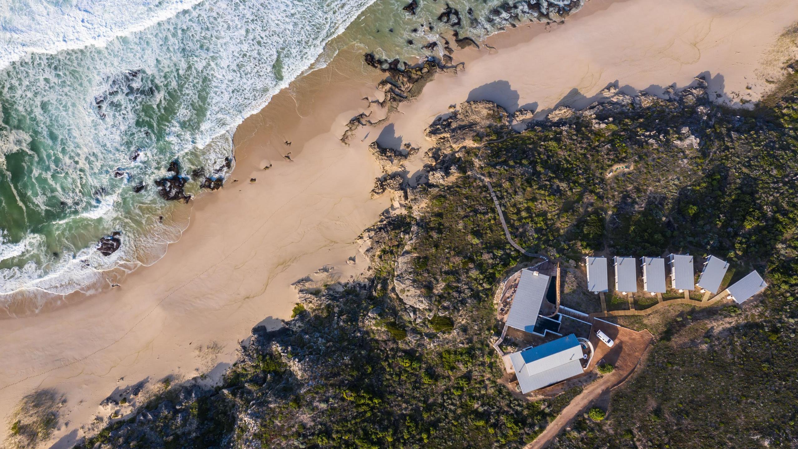 Aerial view of Lekkerwater Beach Lodge, South Africa