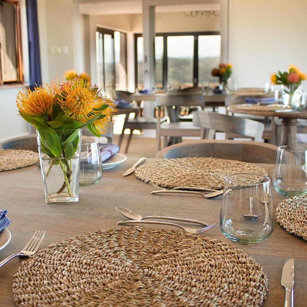 A table set up for breakfast at Simbavati Fynbos on Sea