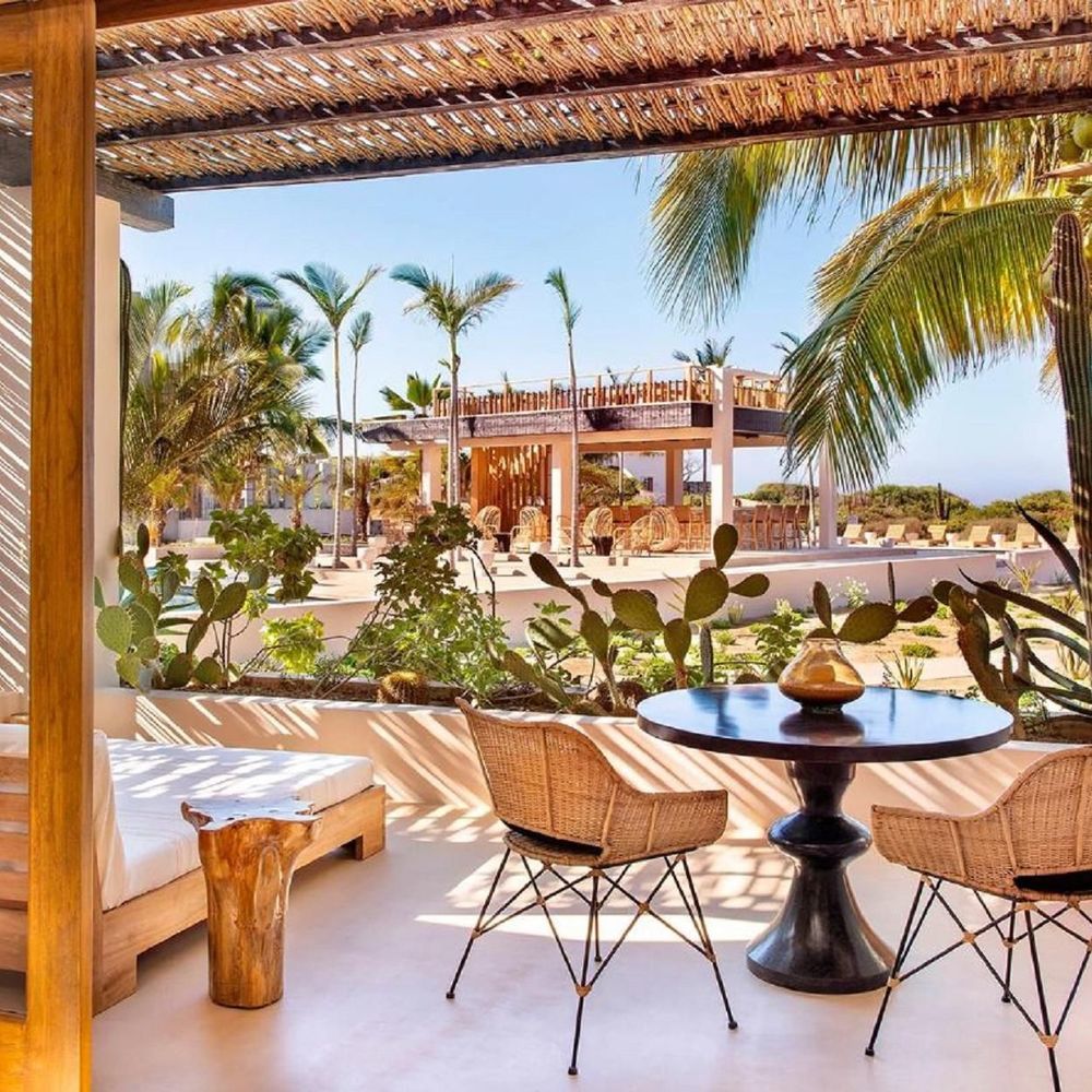 Private outdoor terrace at Kimpton Mas Olas, Baja California