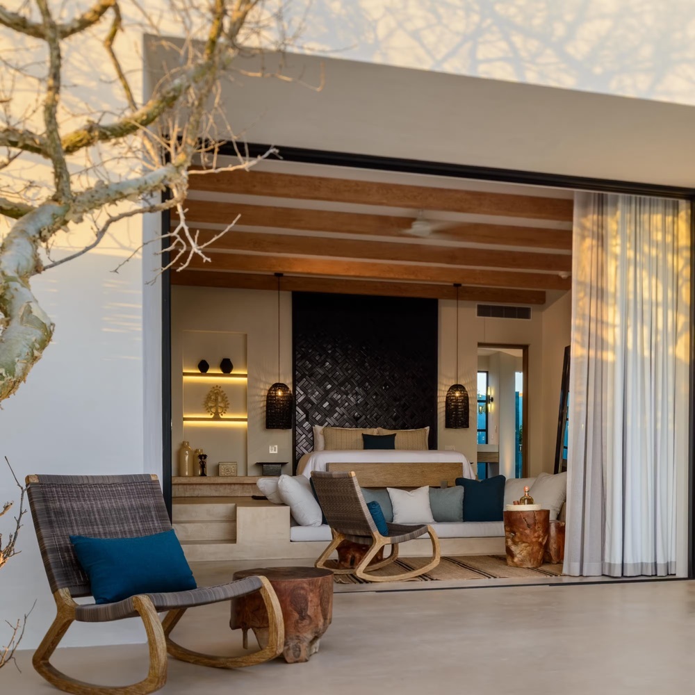 View into one of the suites at Kimpton Mas Olas, Baja California