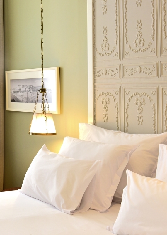 Bedroom details at Pousada de Lisboa in Lisbon