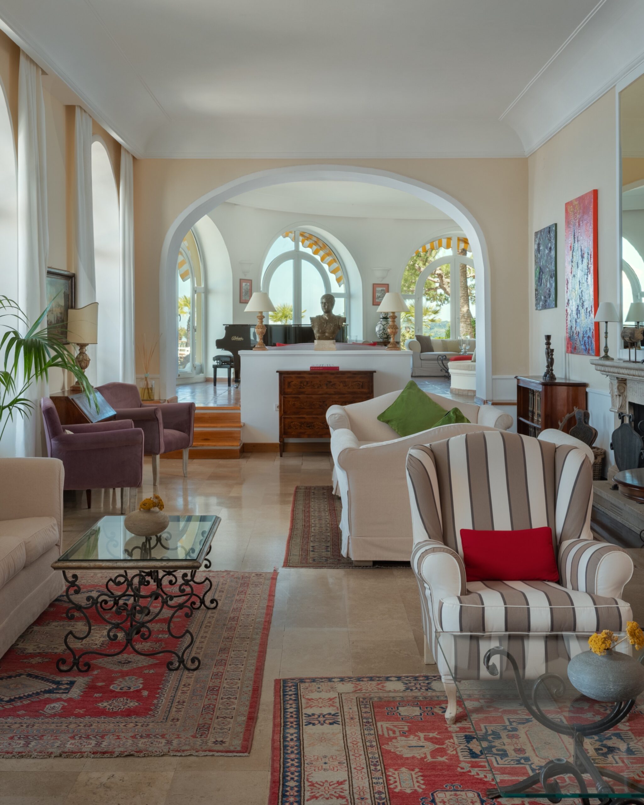 The elegant lobby area of Hotel Caesar Augustus.