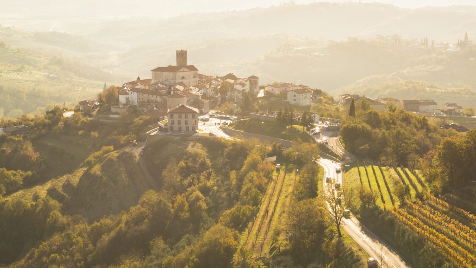 View of the little village in Goriska Brda, Slovenia