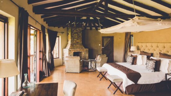 Bedroom interior, Emakoko, Nairobi, Kenya