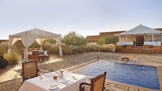 The royal tent private encampment, The Serai, Jaisalmer, Rural Rajasthan, India