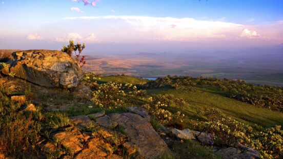 Beautiful scenery in the Drakensberg, The Battlefields, South Africa