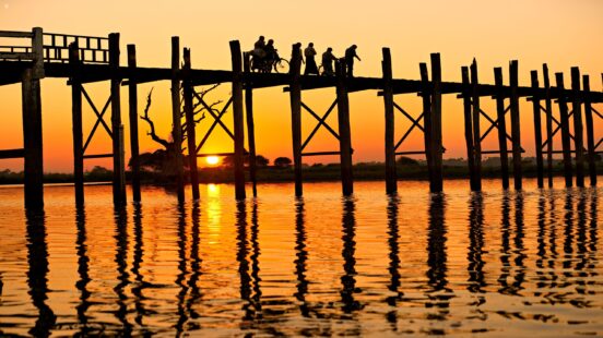 Bridge on stilts Myanmar