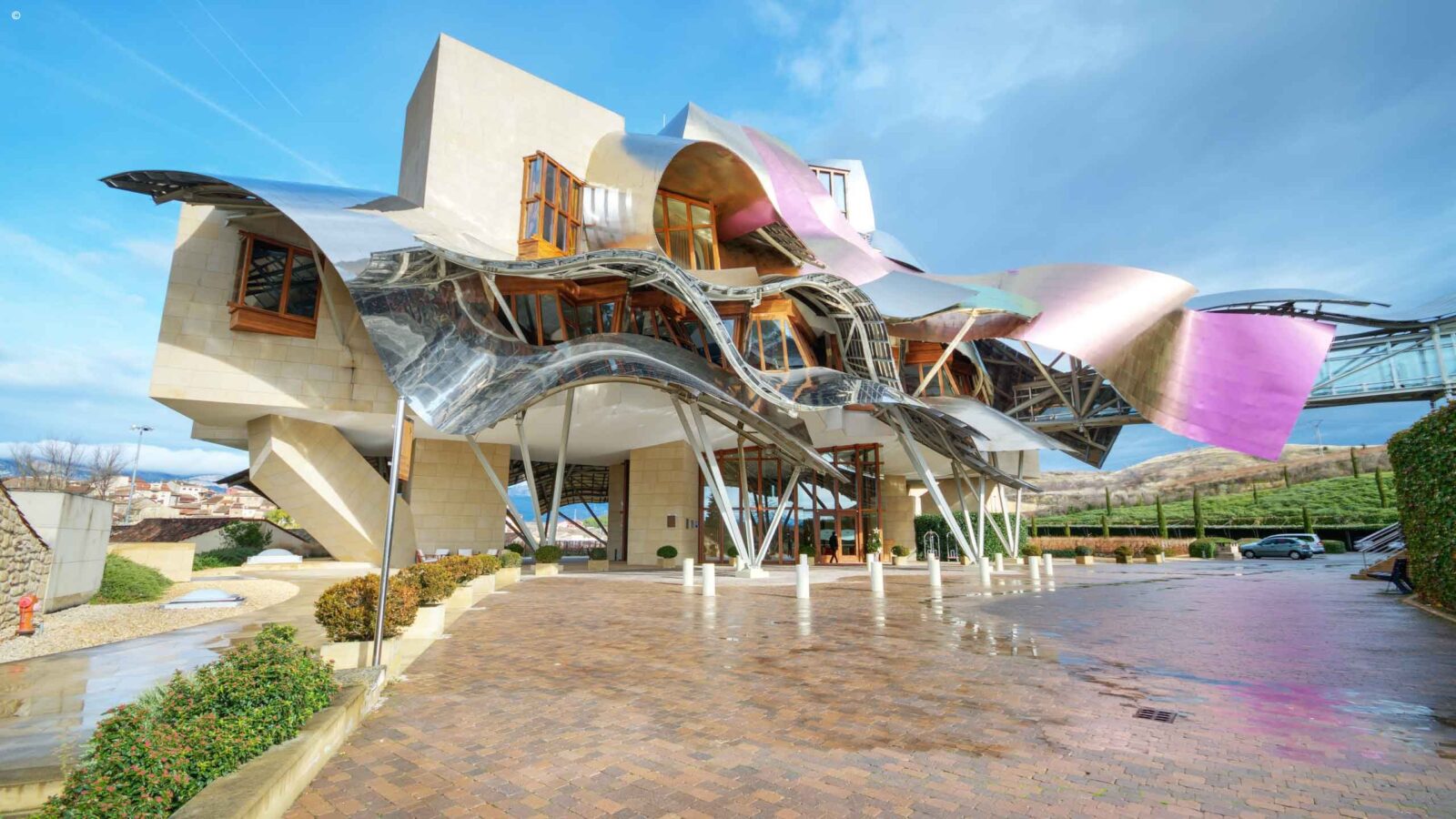 Exterior view, Hotel Marques de Riscal, La Rioja, Spain