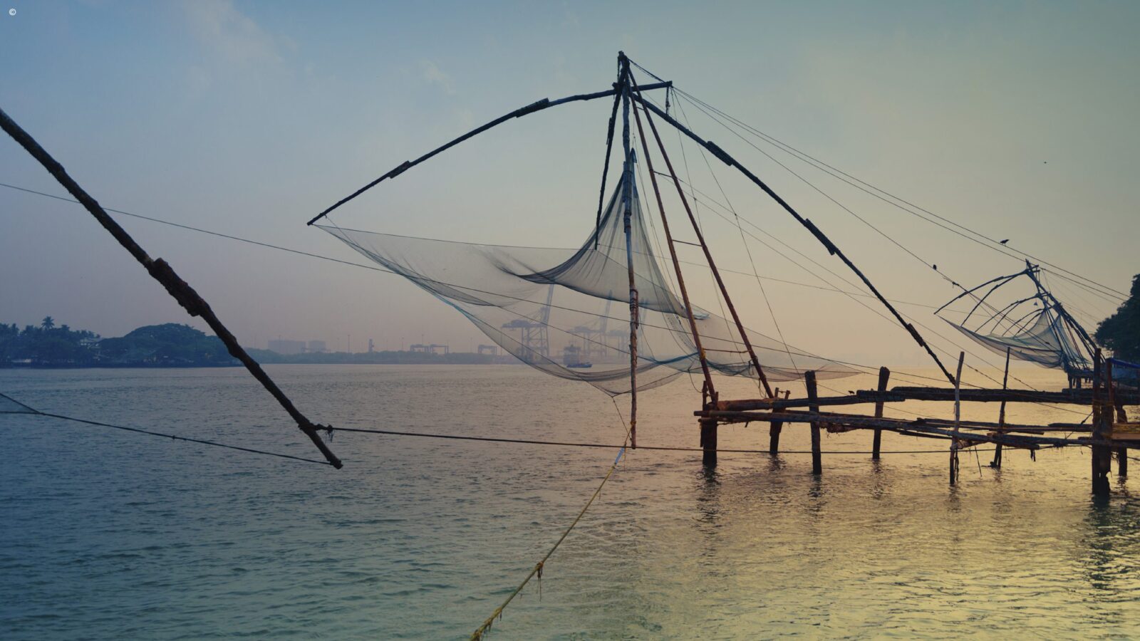 Chinese fishing nets in Fort Cochin, Kerala, India