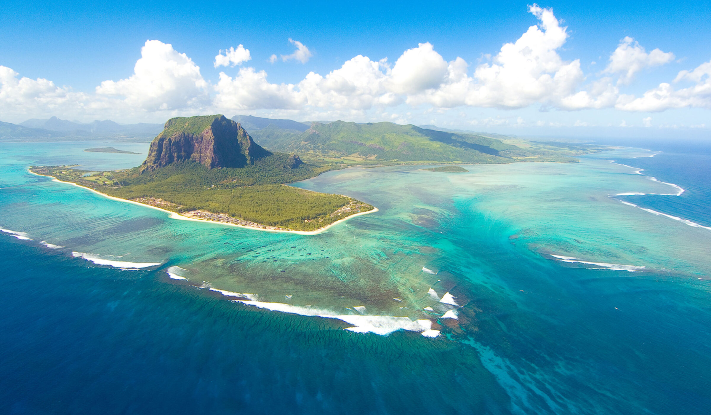 Aerial view of Mauritus