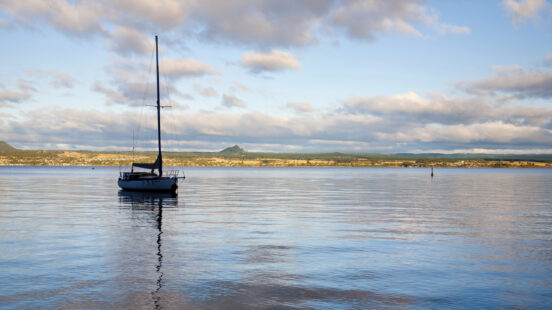 Boat on Lake Taupo, New Zealand