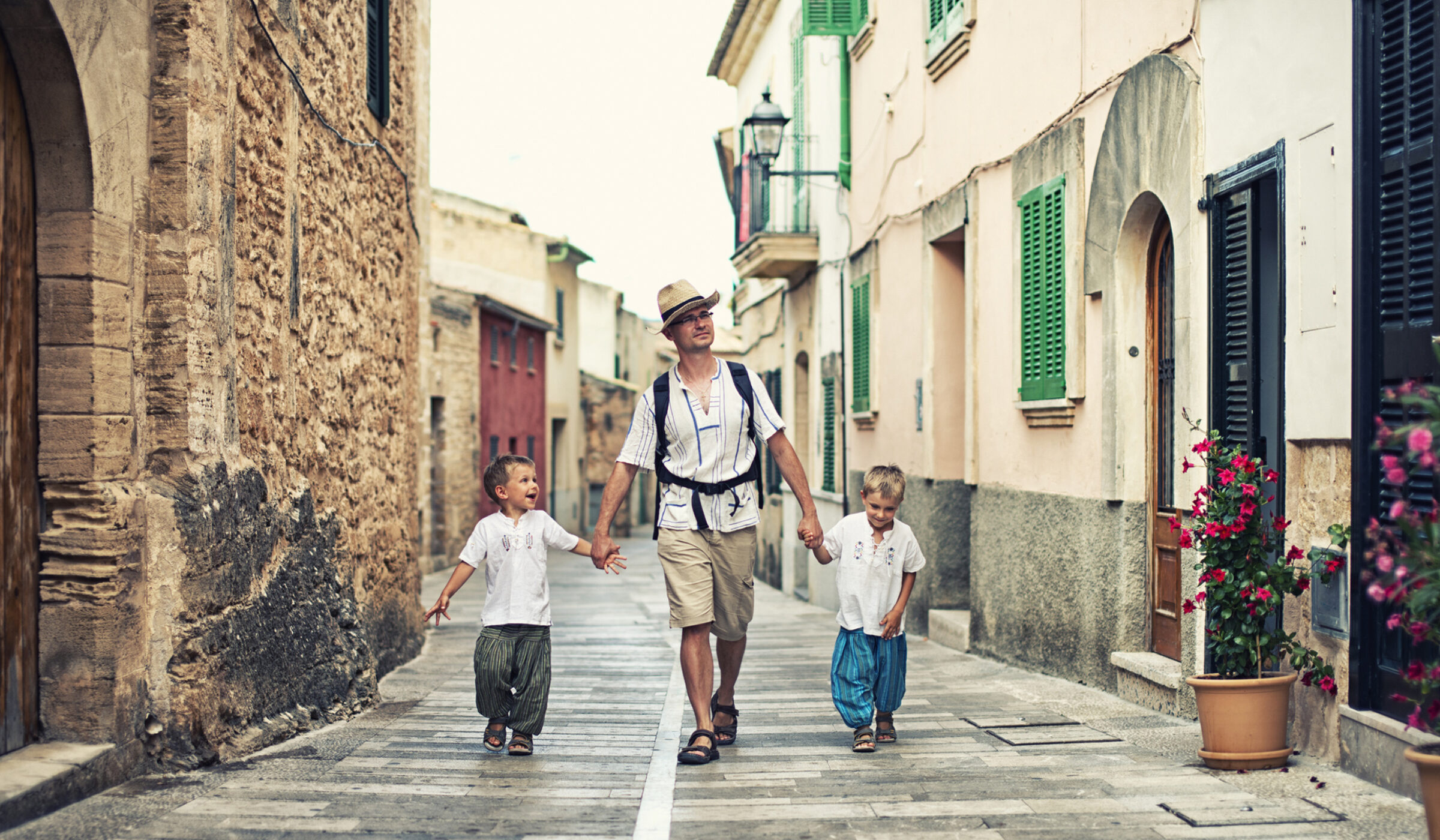 family-mediterranean-town