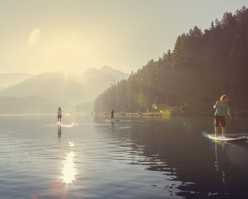 Stand-up paddleboarding lesson