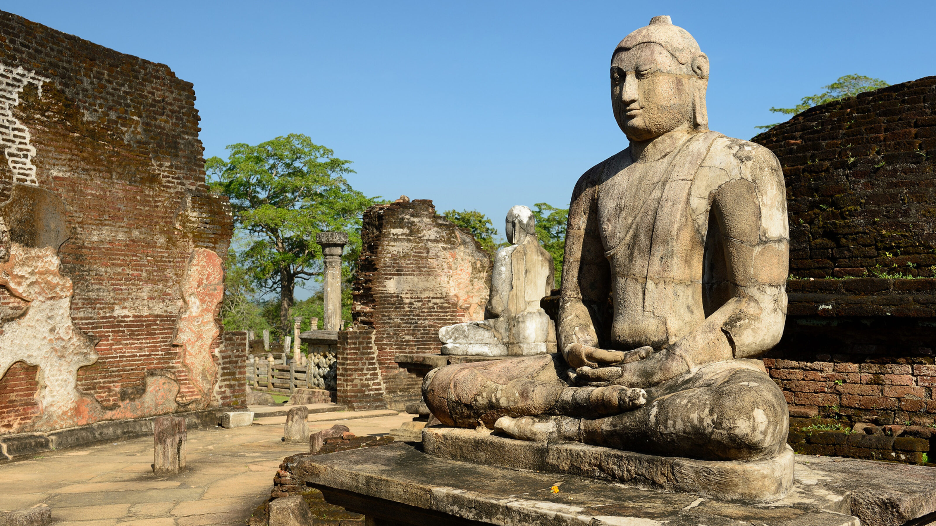 A glimpse of a well-preserved sculpture in Sri Lanka.