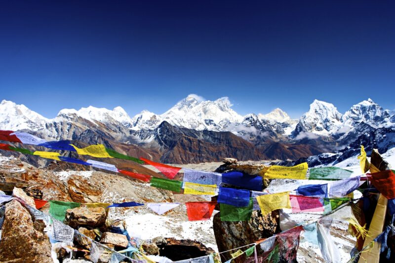 Mount Everest - also called Qomolangma Peak, Mount Sagarmatha, Chajamlungma (Limbu), Zhumulangma Peak or Mount Chomolungma - is the highest mountain on Earth, and the highest point on the Earth's continental crust, as measured by the height above sea level of its summit, 8,848 metres (29,029 ft). The mountain, which is part of the Himalaya range in Asia, is located on the border between Sagarmatha Zone, Nepal, and Tibet, China.