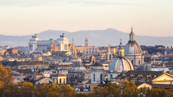 Panoramic Rome skyline, Italy
