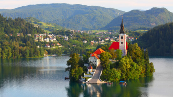 Santa Maria Church on Lake Bled