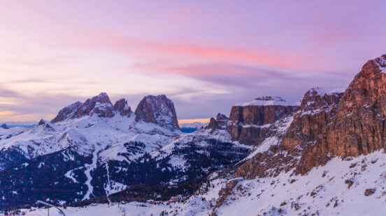 Langkofel rocks at the evening, Dolomites, Italy