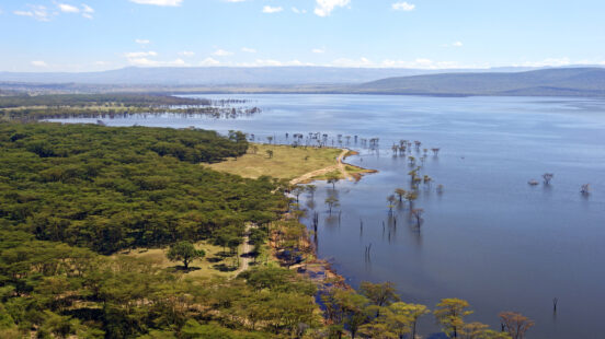 Peaceful view on the lake Nakuru. Africa. Kenya