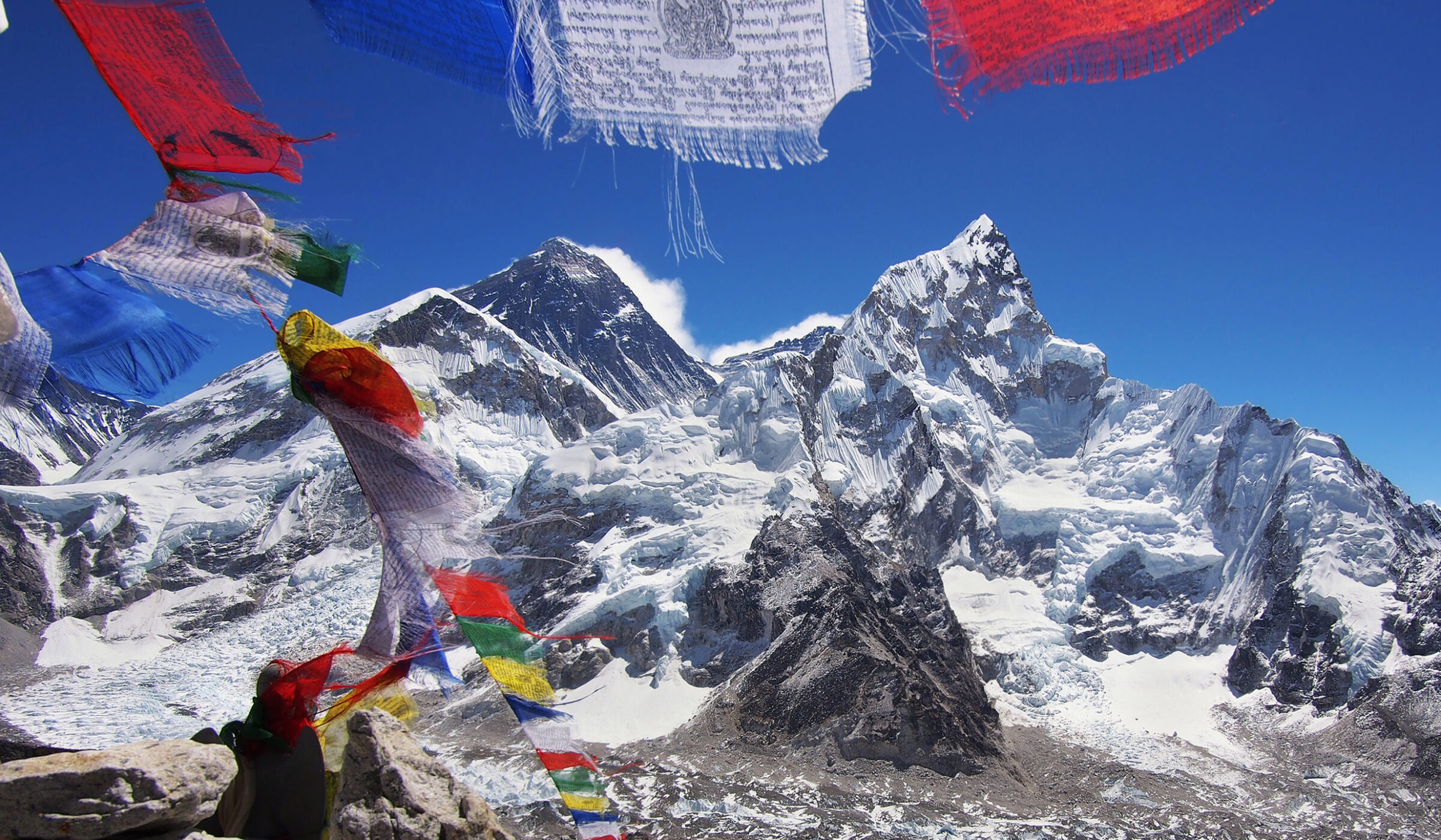 Mount Everest and Nuptse in the Nepal Himalaya