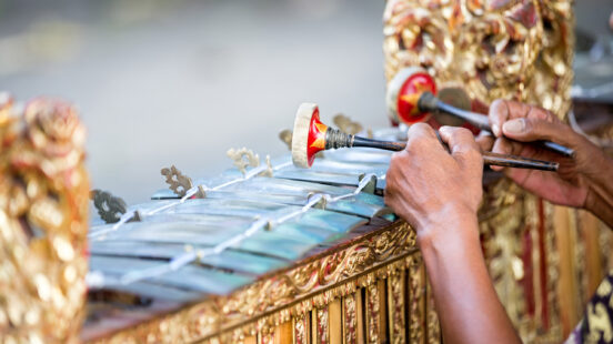 Traditional Balinese music instrument "gamelan"