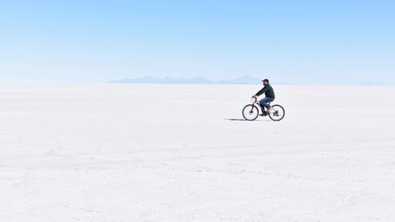 Airstream campers bolivia uyuni cycling
