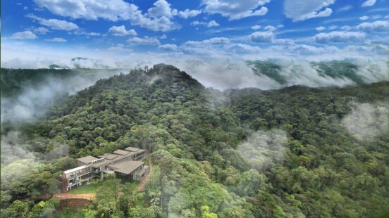 An aerial view of Mashpi Lodge.