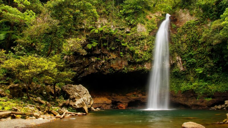 Lower Tavoro Waterfalls in Bouma National Heritage Park, Taveuni