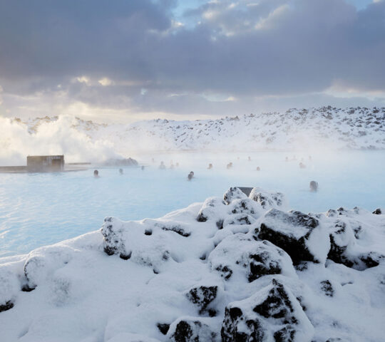A Wintry dip in the blue Lagoon
