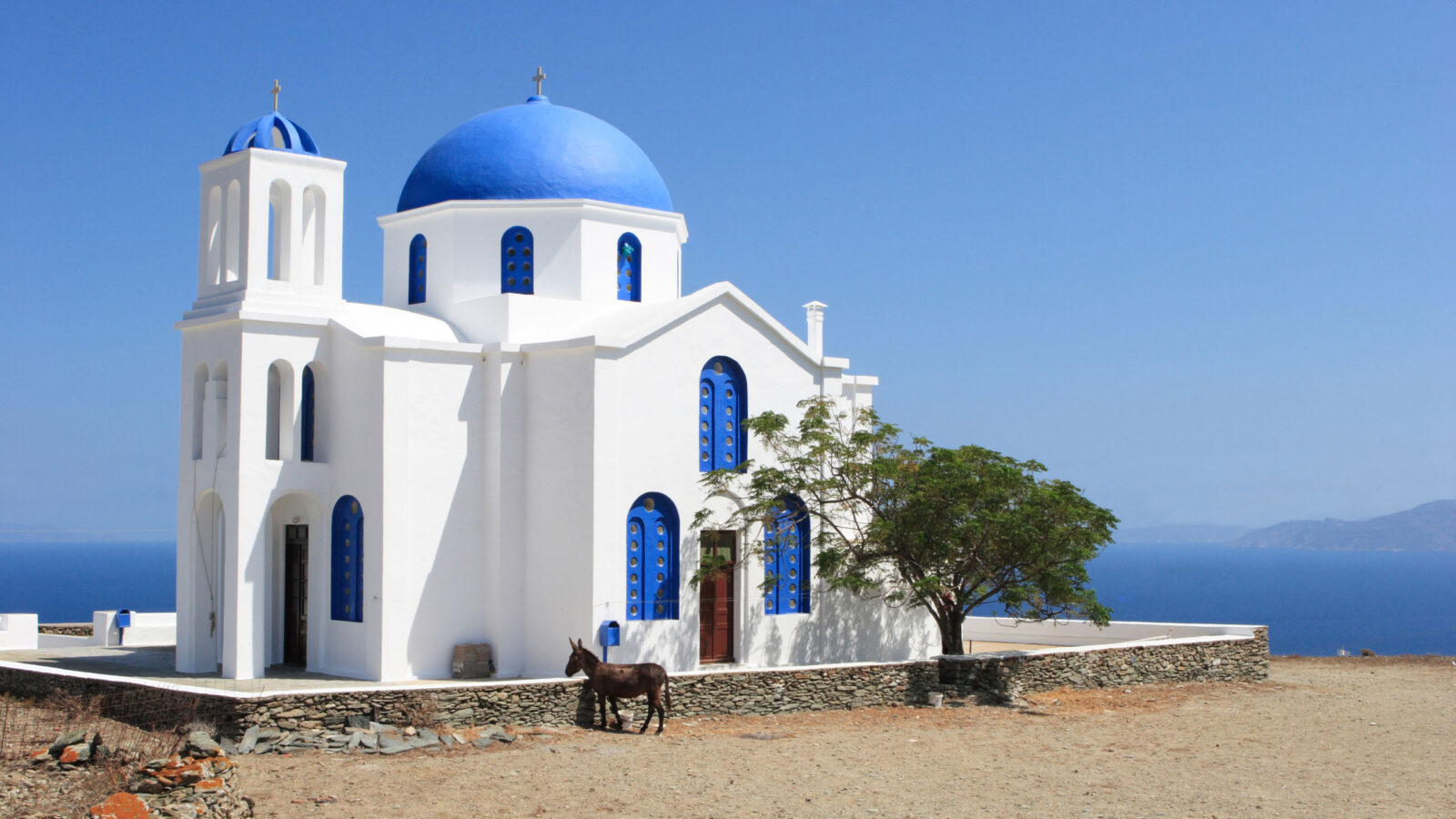 Greek Orthodox Church in Ano Meria, Folegandros, Greece