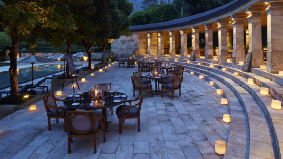 Pool club dinner, Amanjiwo, Java
