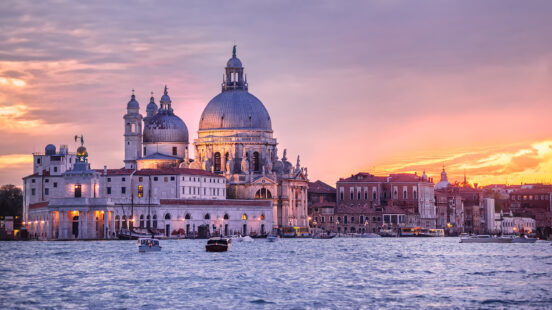 Santa Maria della Salute cathedral and the Venetian lagoon