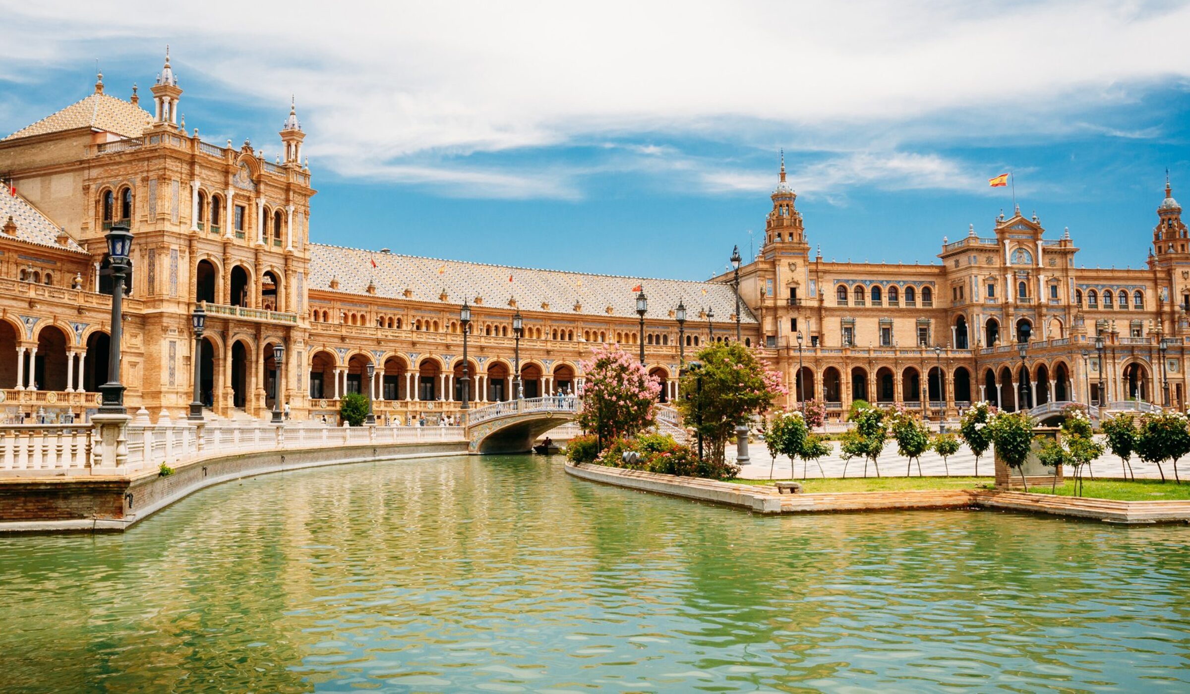 The Plaza de Espana in Seville, Andalusia, Spain
