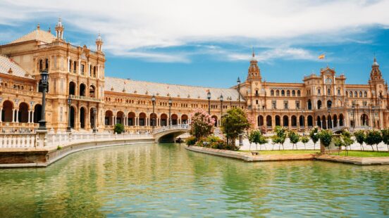 The Plaza de Espana in Seville, Andalusia, Spain
