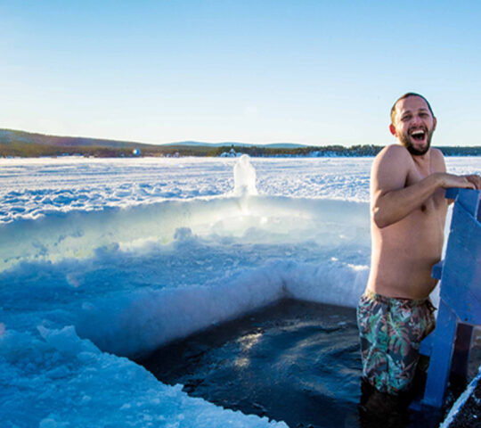 Enjoy an icy river plunge