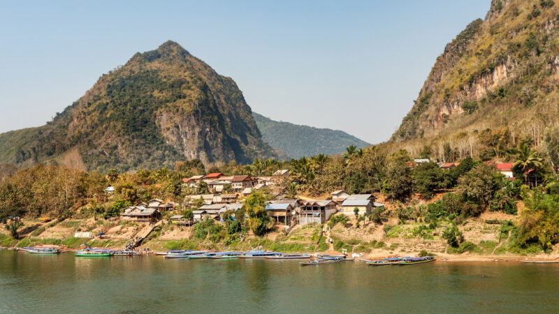 Nong Khiao, Laos, travel destination on river Nam OuNong Khiao, Laos, travel destination on river Nam Ou