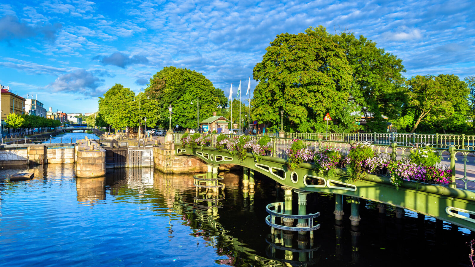 Canal in the historic centre of Gothenburg, Sweden